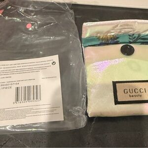 Gucci Iridescent Pouch with Pink Heart Mirror